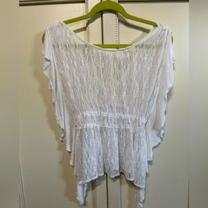 Free people white sheer top size xs